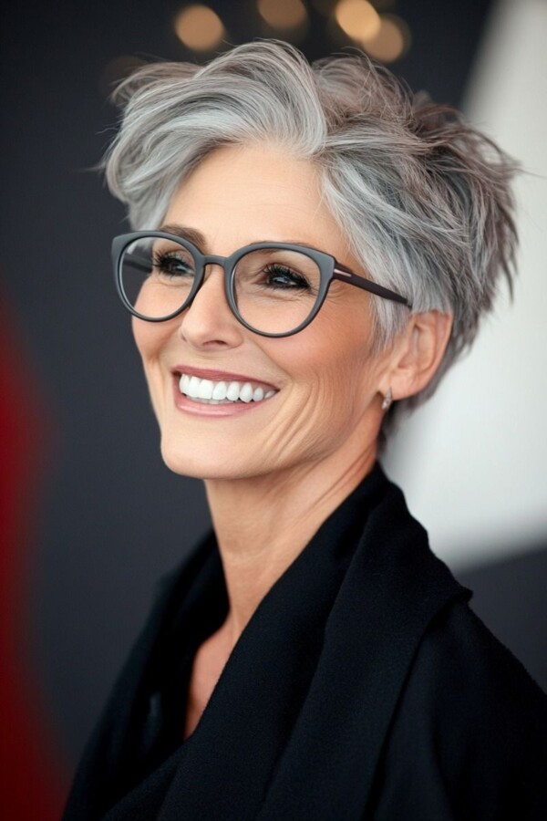 Coupe courte femme senior chic