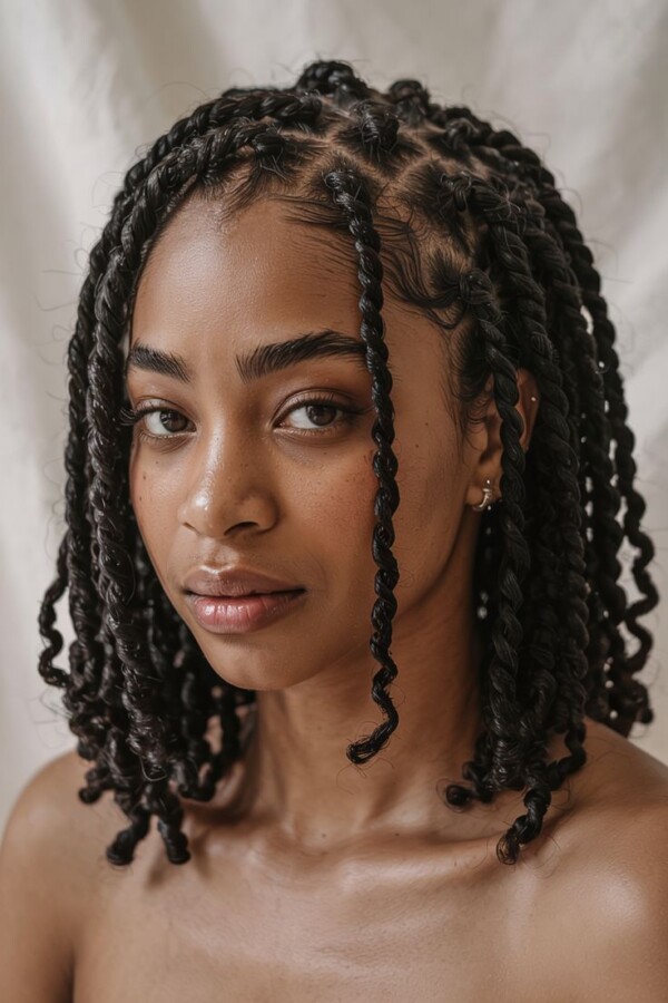 coiffure facile cheveux mi-longs