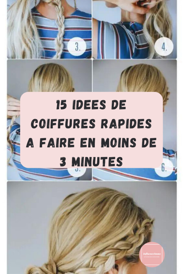 Coiffure rapide cheveux mi-longs