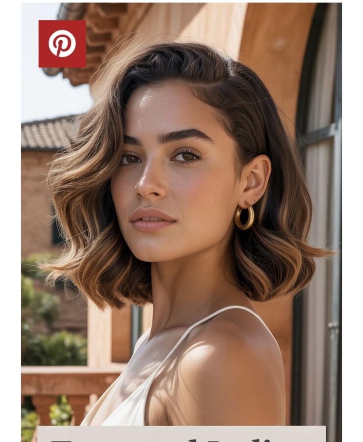 Ondulations mariage carré court