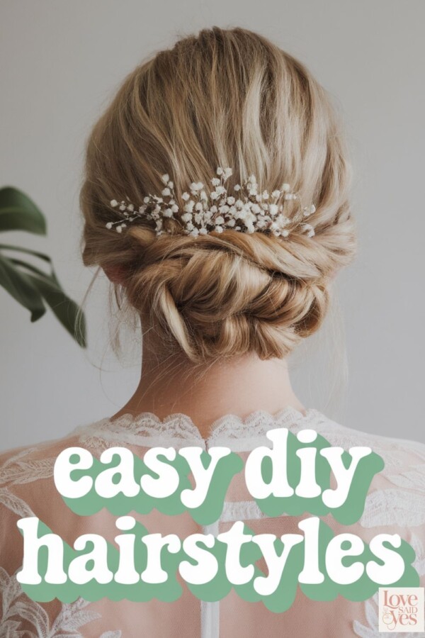 Coiffure mariage simple DIY