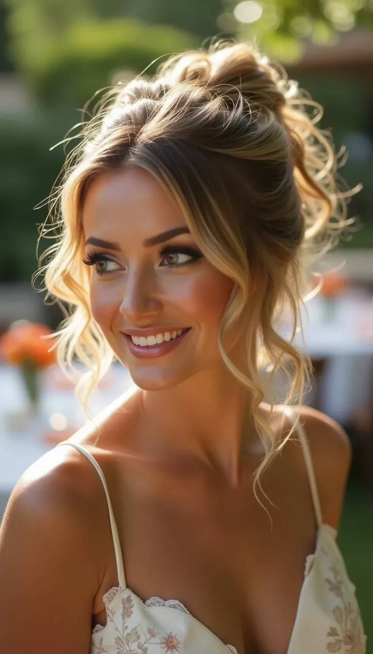 Coiffure invité mariage élégante