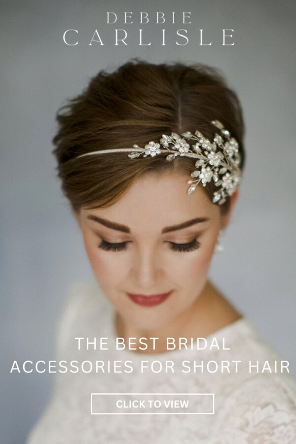 Headband mariage cheveux courts