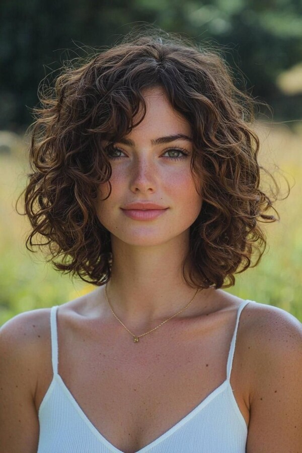 coiffure cheveux bouclés court