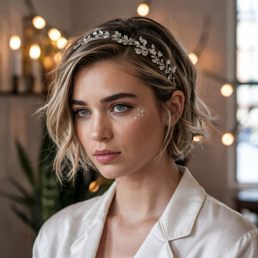 coiffure mariage cheveux courts