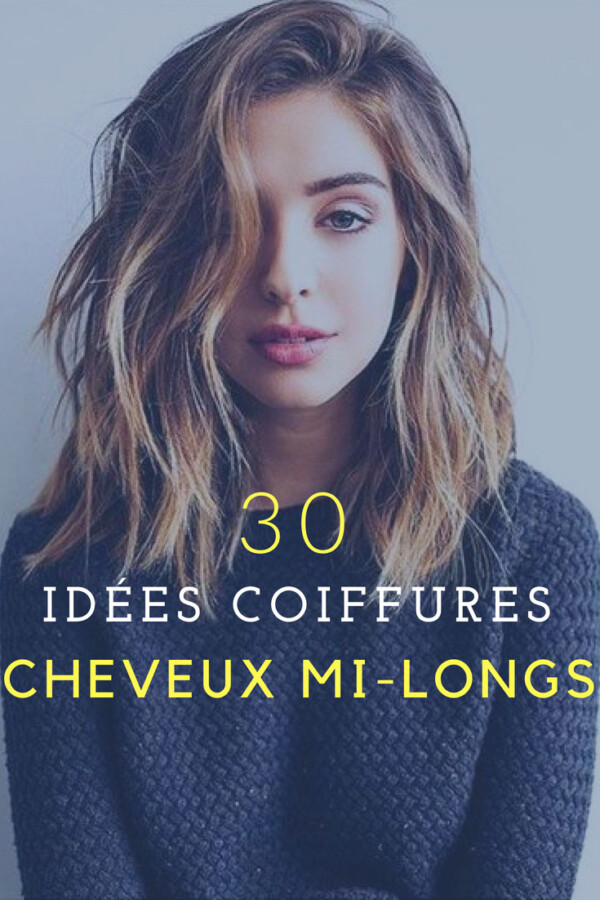 coiffure facile cheveux mi-longs