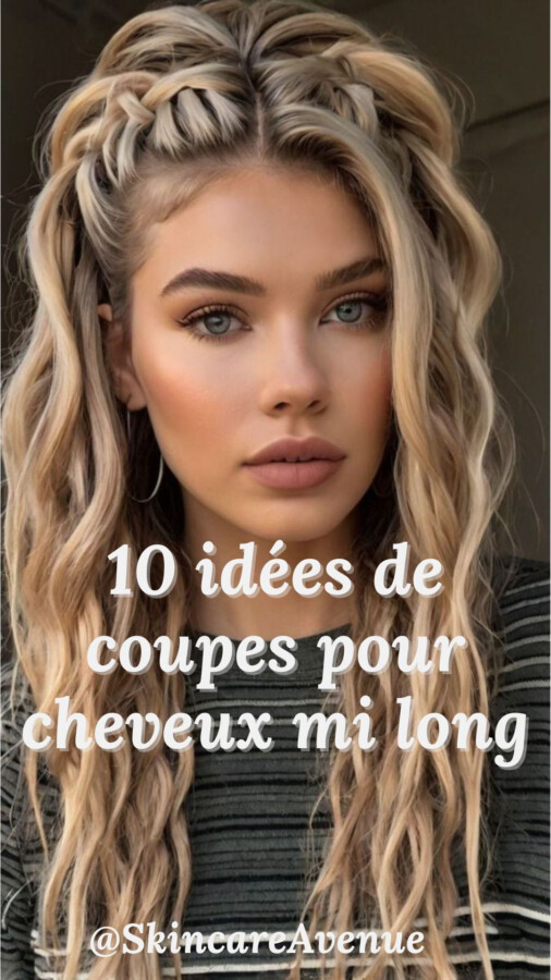 Coiffure rapide cheveux mi-longs