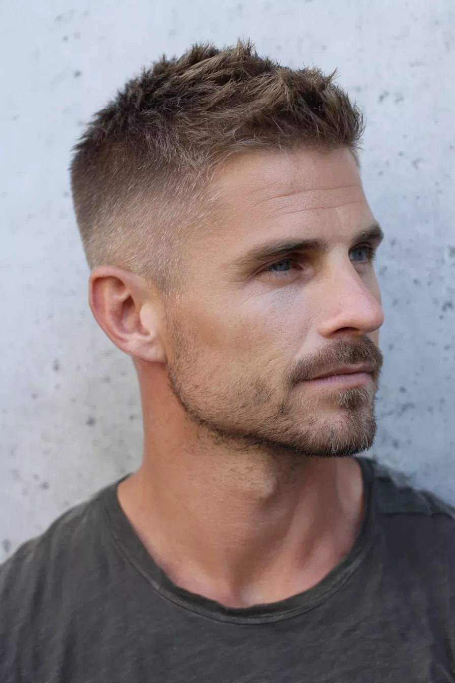 Coupe courte homme texturée