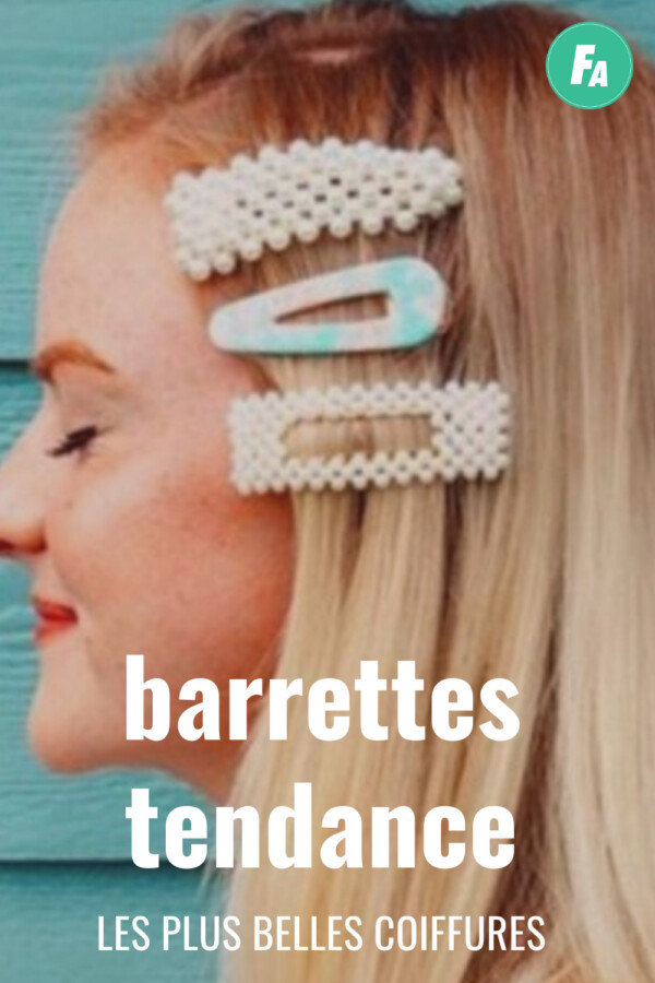 Barrettes perles mariage cheveux courts