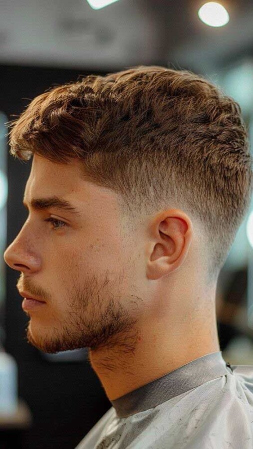Coupe courte homme texturée