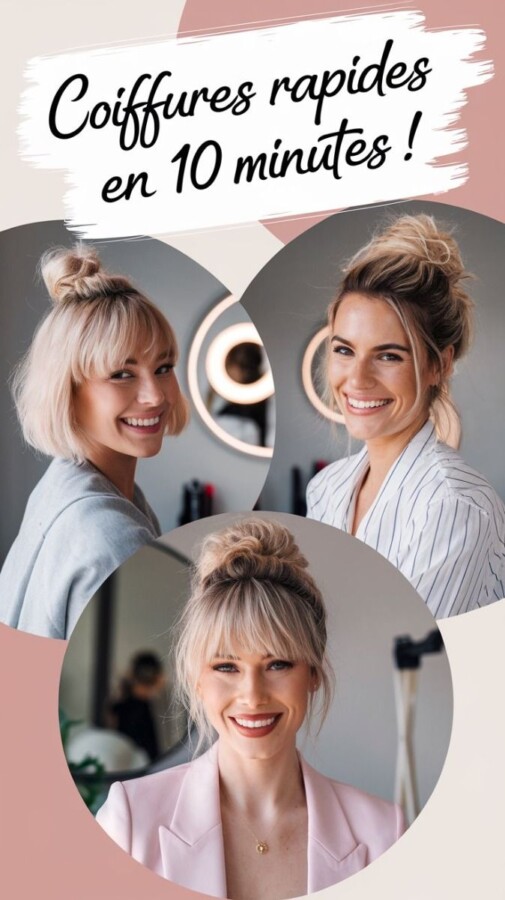 coiffure facile cheveux mi-longs