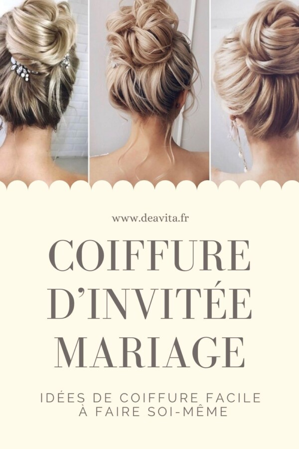 Coiffure invité mariage élégante