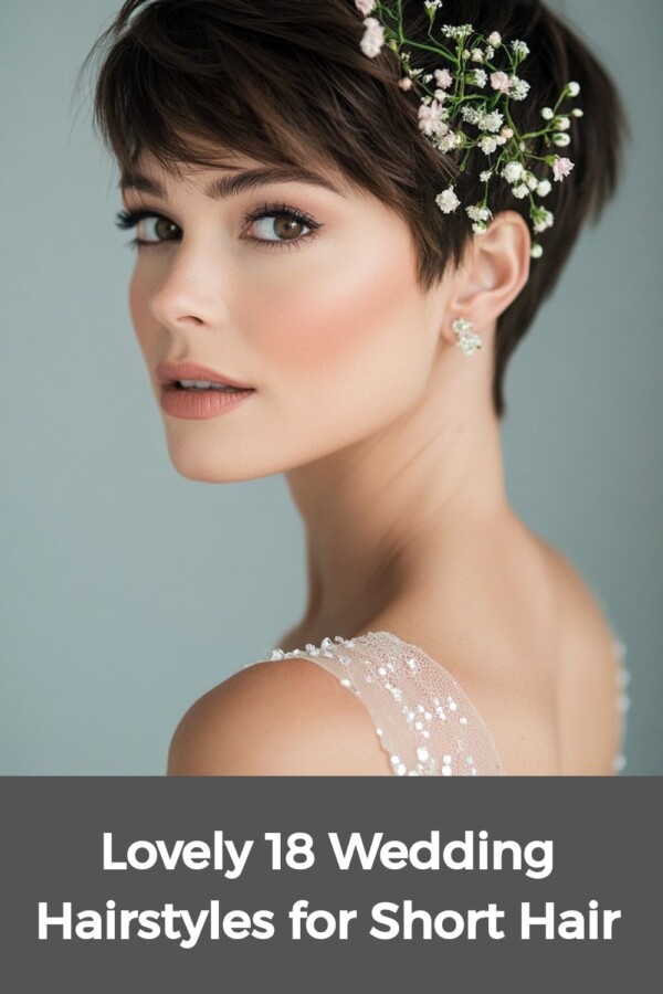 Headband mariage cheveux courts
