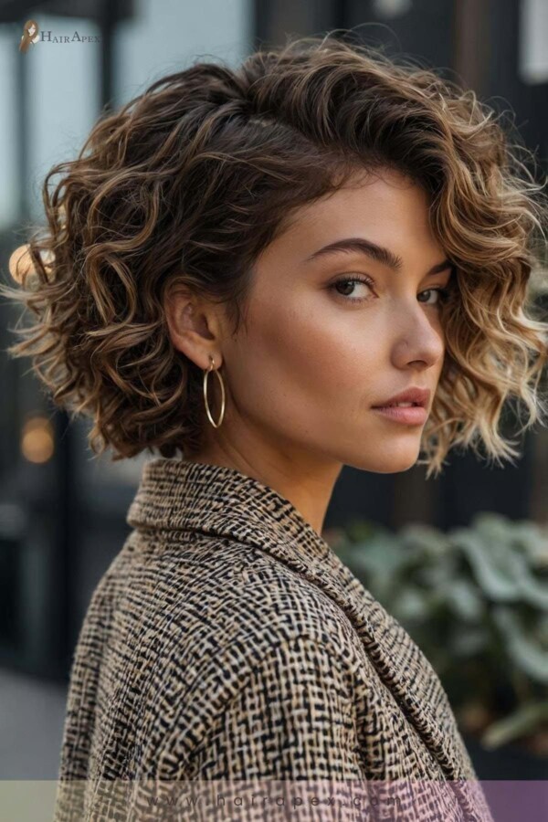 coiffure cheveux bouclés court