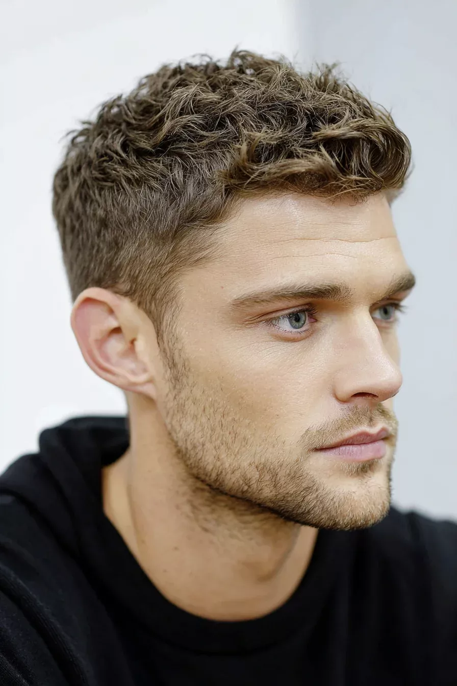 Coupe courte homme texturée