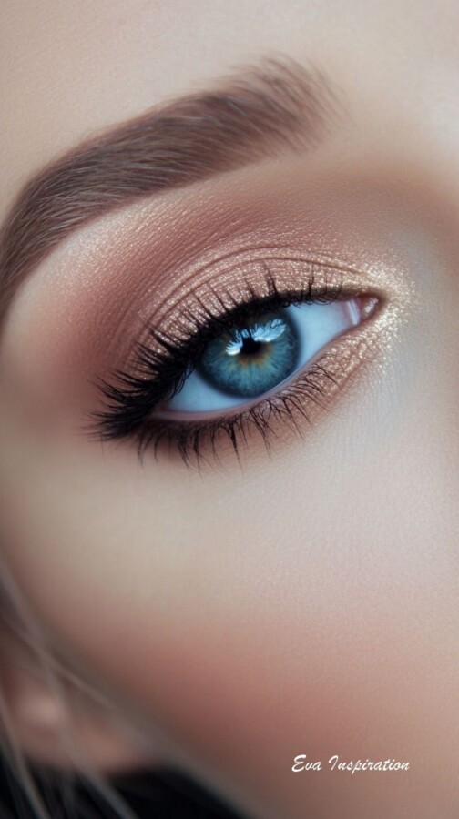 Astuces maquillage yeux bleus