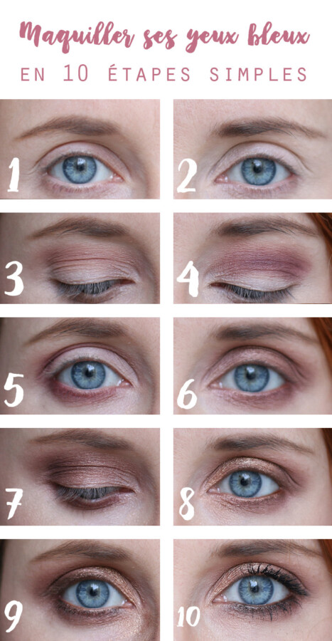 Astuces maquillage yeux bleus