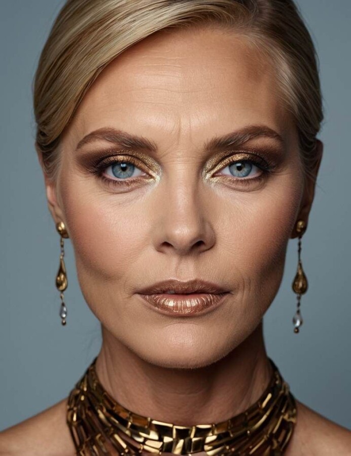 Look naturel maquillage yeux bleus