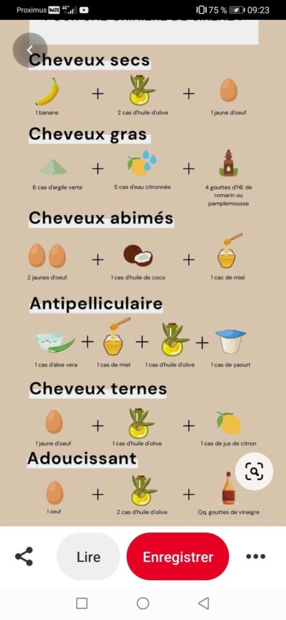 Masque maison pour cheveux secs