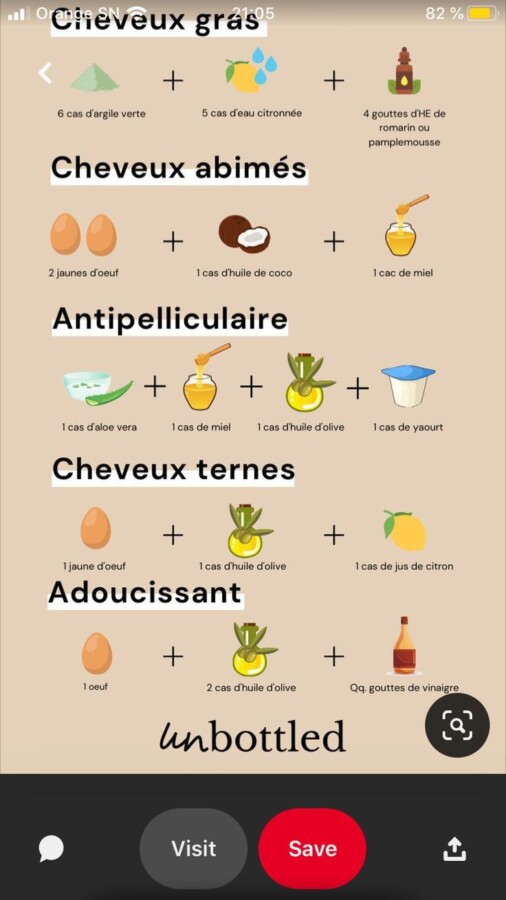 Masque maison pour cheveux secs