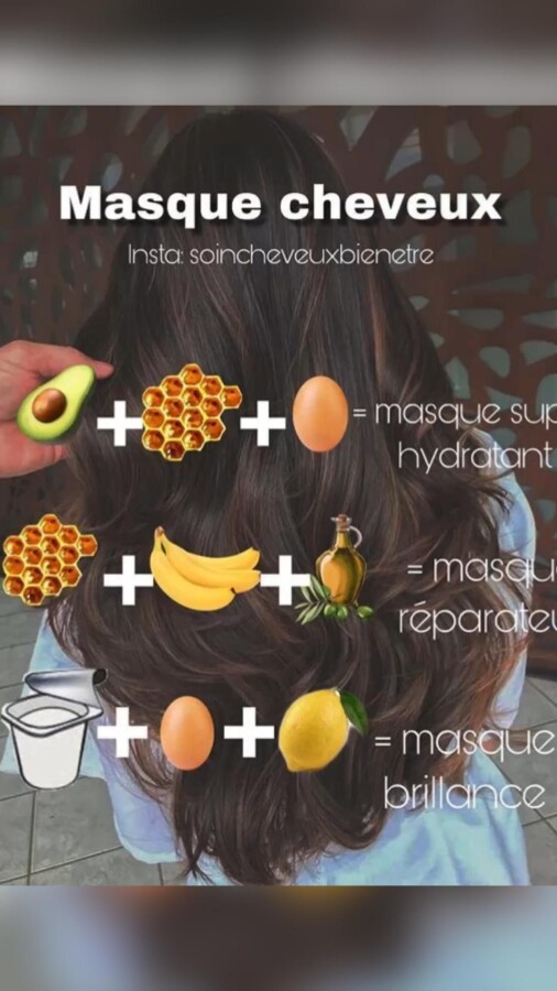 Masque cheveux maison ingrédients