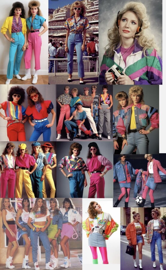 couleurs mode femme 1980