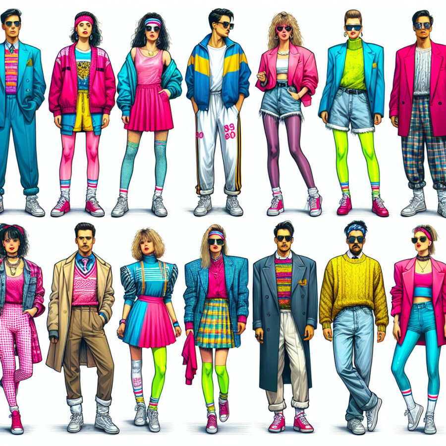 mode années 80 couleurs
