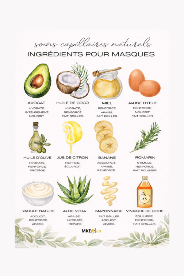 bienfaits masques maison cheveux