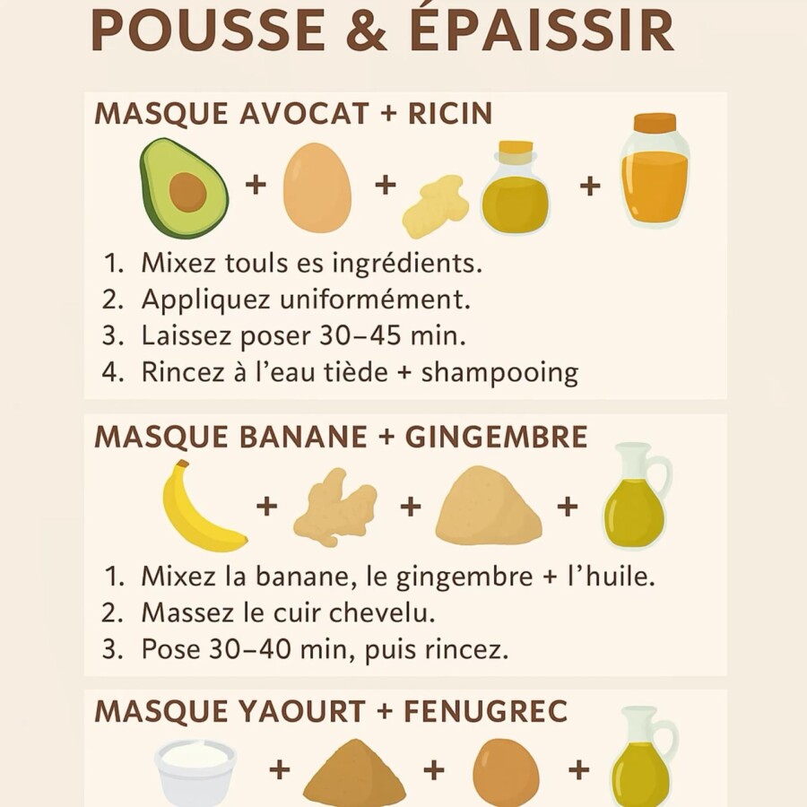 bienfaits soins maison capillaires