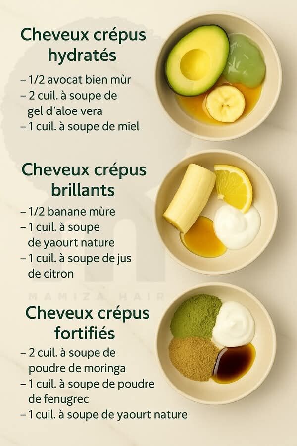 Soins capillaires maison secs